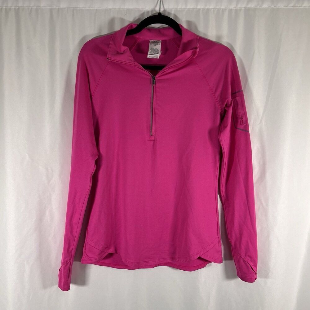 Under Armour Jacket Women's Medium Hot Pink Long Sleeve 1/4 Zip Running
